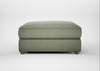 Tailor Square Footstool Capelo Linen-Cotton Sage / Natural
