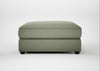 Tailor Square Footstool Capelo Linen-Cotton Sage / Walnut Stained