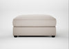 Tailor Square Footstool Capelo Linen-Cotton Sesame / Black