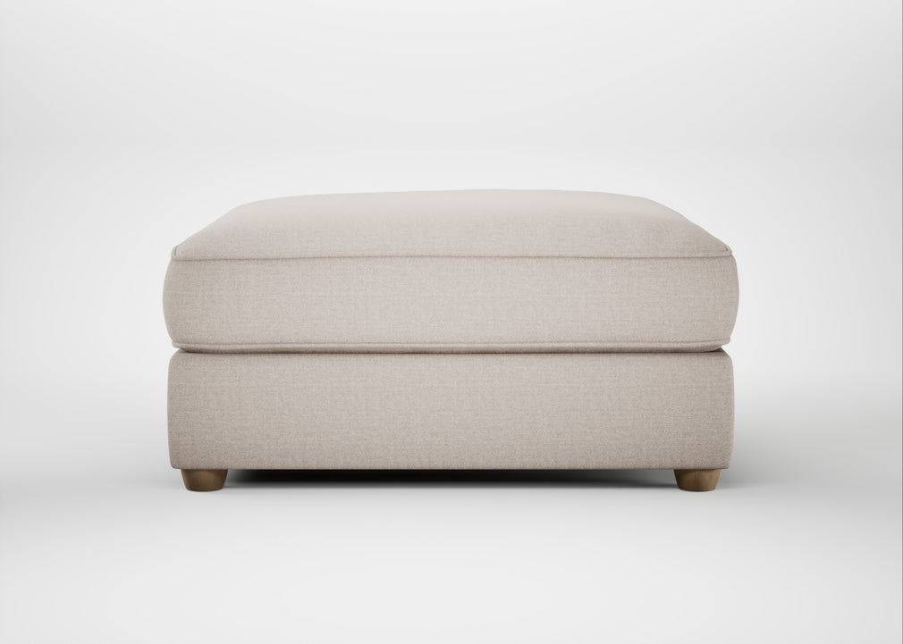 Tailor Square Footstool Capelo Linen-Cotton Sesame / Natural