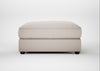 Tailor Square Footstool Capelo Linen-Cotton Sesame / Walnut Stained