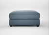 Tailor Square Footstool Smart Cotton Linen Celestial / Black