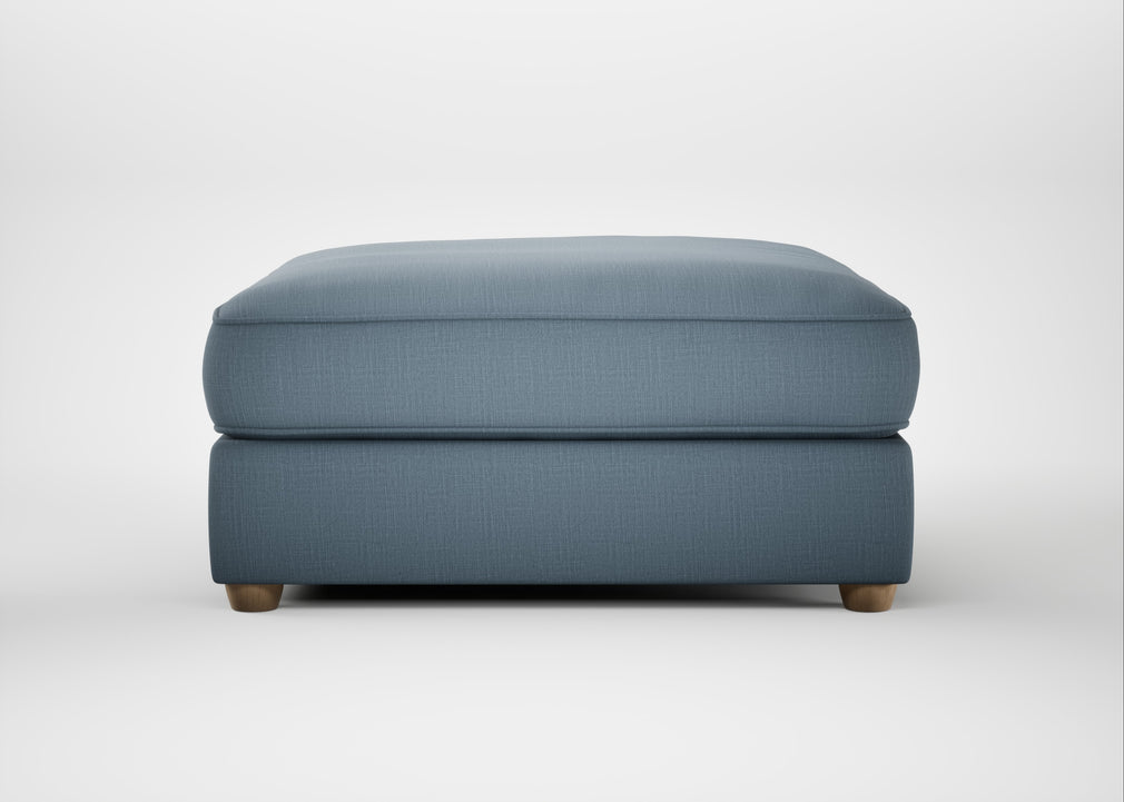 Tailor Square Footstool Smart Cotton Linen Celestial / Natural