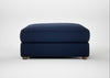 Tailor Square Footstool Smart Cotton Linen Indigo / Natural