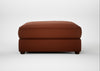 Tailor Square Footstool Smart Cotton Linen Rust / Walnut Stained