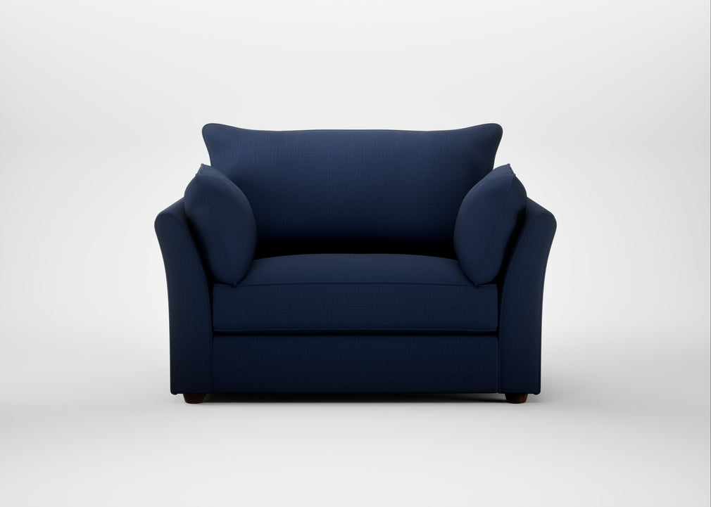 Tailor Loveseat Smart Cotton Linen Indigo