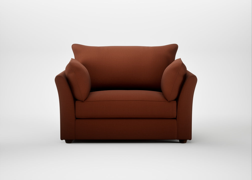 Tailor Loveseat Smart Cotton Linen Rust