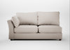 Tailor Large Left Hand Facing Corner Sofa Capelo Linen-Cotton Sesame / Walnut Stained