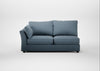 Tailor Large Left Hand Facing Corner Sofa Smart Cotton Linen Celestial / Black