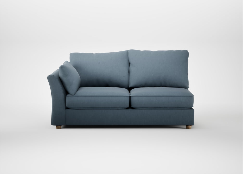 Tailor Large Left Hand Facing Corner Sofa Smart Cotton Linen Celestial / Natural