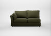 Tailor Large Left Hand Facing Corner Sofa Smart Cotton Linen Myrtle / Black