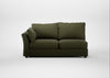 Tailor Large Left Hand Facing Corner Sofa Smart Cotton Linen Myrtle / Walnut Stained