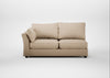 Tailor Large Left Hand Facing Corner Sofa Smart Cotton Linen Rice / Black