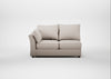 Tailor Medium Left Hand Facing Corner Unit Capelo Linen-Cotton Sesame / Walnut Stained