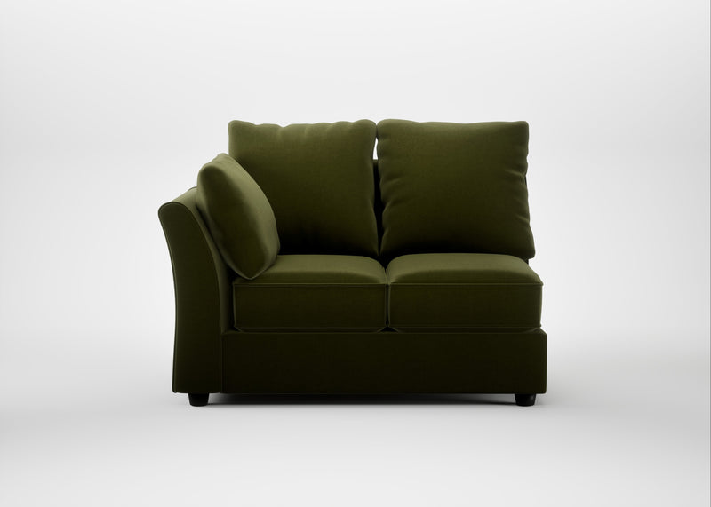 Tailor Left Hand Facing Double Unit Cotton Velvet Evergreen / Black