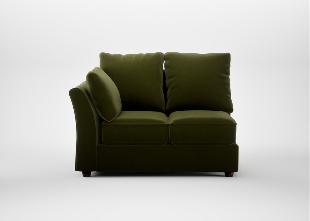 Tailor Left Hand Facing Double Unit Cotton Velvet Evergreen / Walnut Stained