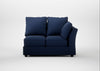 Tailor Double Right Hand Facing Corner Unit Smart Cotton Linen Indigo / Black
