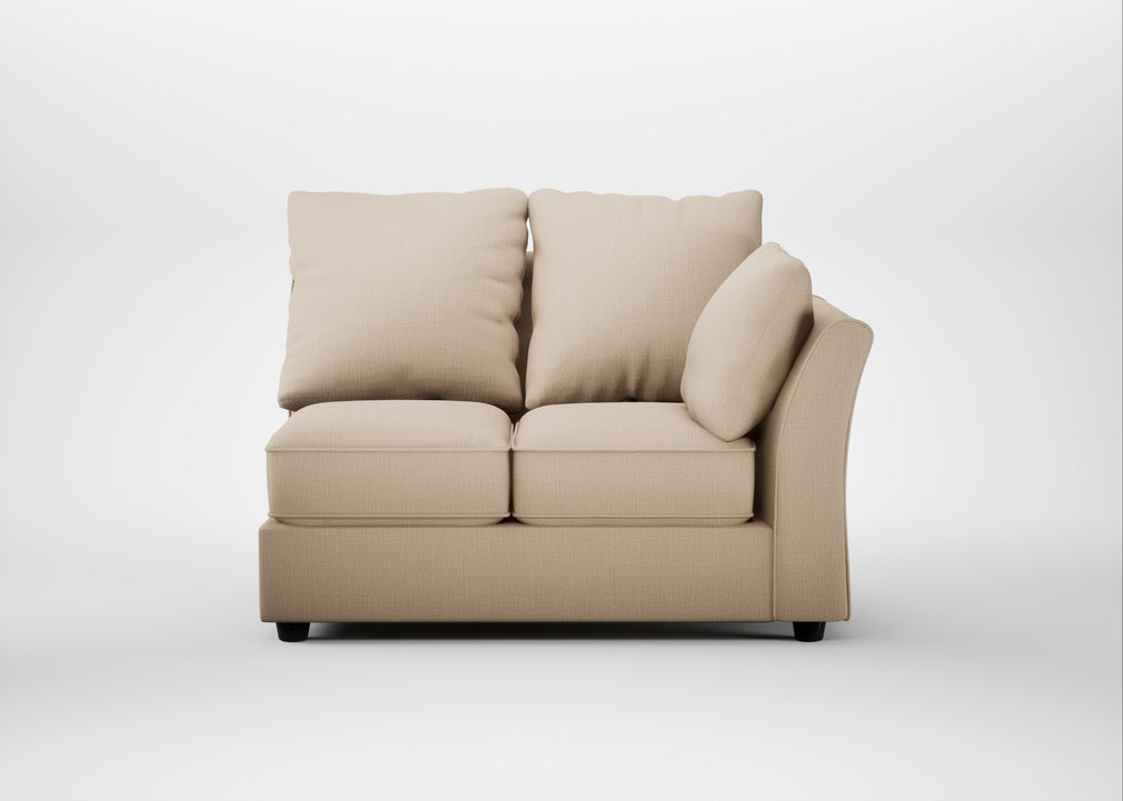 Tailor Double Right Hand Facing Corner Unit Smart Cotton Linen Rice / Black