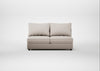 Tailor Large Armless Unit Capelo Linen-Cotton Sesame / Walnut Stained