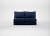 Tailor Large Armless Unit Smart Cotton Linen Indigo / Black