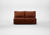Tailor Large Armless Unit Smart Cotton Linen Rust / Natural