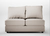 Tailor Medium Armless Unit Capelo Linen-Cotton Sesame / Walnut Stained