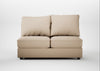 Tailor Medium Armless Unit Smart Cotton Linen Rice / Walnut Stained