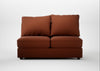Tailor Medium Armless Unit Smart Cotton Linen Rust / Walnut Stained