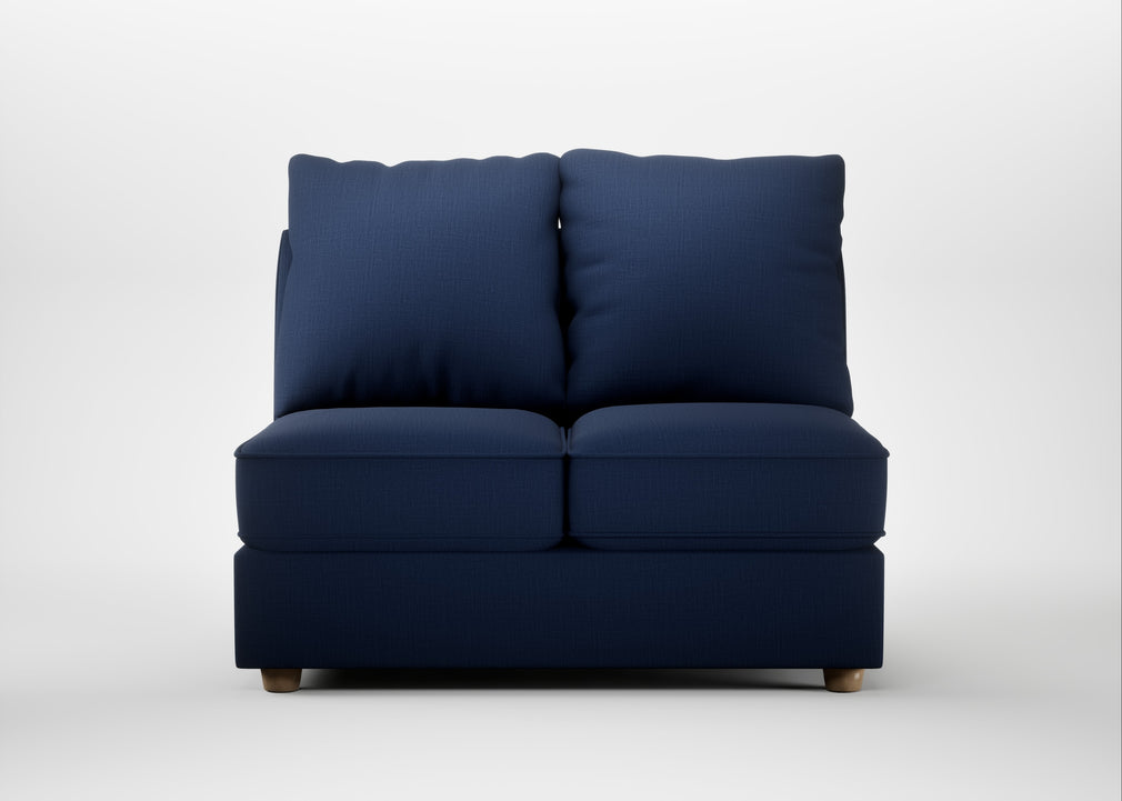 Tailor Double Armless Unit Smart Cotton Linen Indigo / Natural