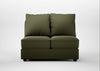 Tailor Double Armless Unit Smart Cotton Linen Myrtle / Black