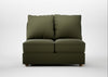 Tailor Double Armless Unit Smart Cotton Linen Myrtle / Natural