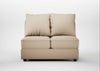 Tailor Double Armless Unit Smart Cotton Linen Rice / Walnut Stained