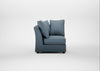 Tailor Curved Right Hand Facing Corner Unit Smart Cotton Linen Celestial / Walnut Stained