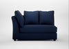 Tailor Large Curved Left Hand Facing Corner Unit Smart Cotton Linen Indigo / Black