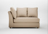 Tailor Large Curved Left Hand Facing Corner Unit Smart Cotton Linen Rice / Natural