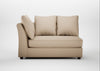 Tailor Large Curved Left Hand Facing Corner Unit Smart Cotton Linen Rice / Walnut Stained