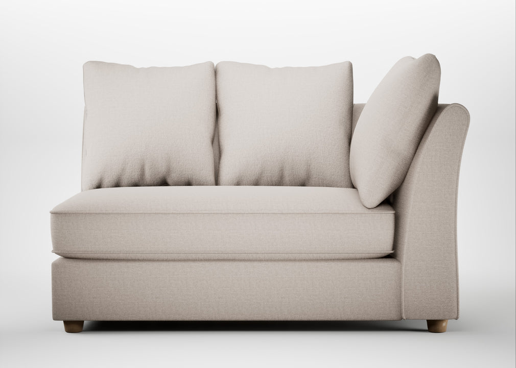 Tailor Large Curved Right Hand Facing Corner Unit Capelo Linen-Cotton Sesame / Natural