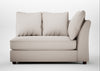 Tailor Large Curved Right Hand Facing Corner Unit Capelo Linen-Cotton Sesame / Walnut Stained