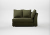 Tailor Large Curved Right Hand Facing Corner Unit Smart Cotton Linen Myrtle / Natural
