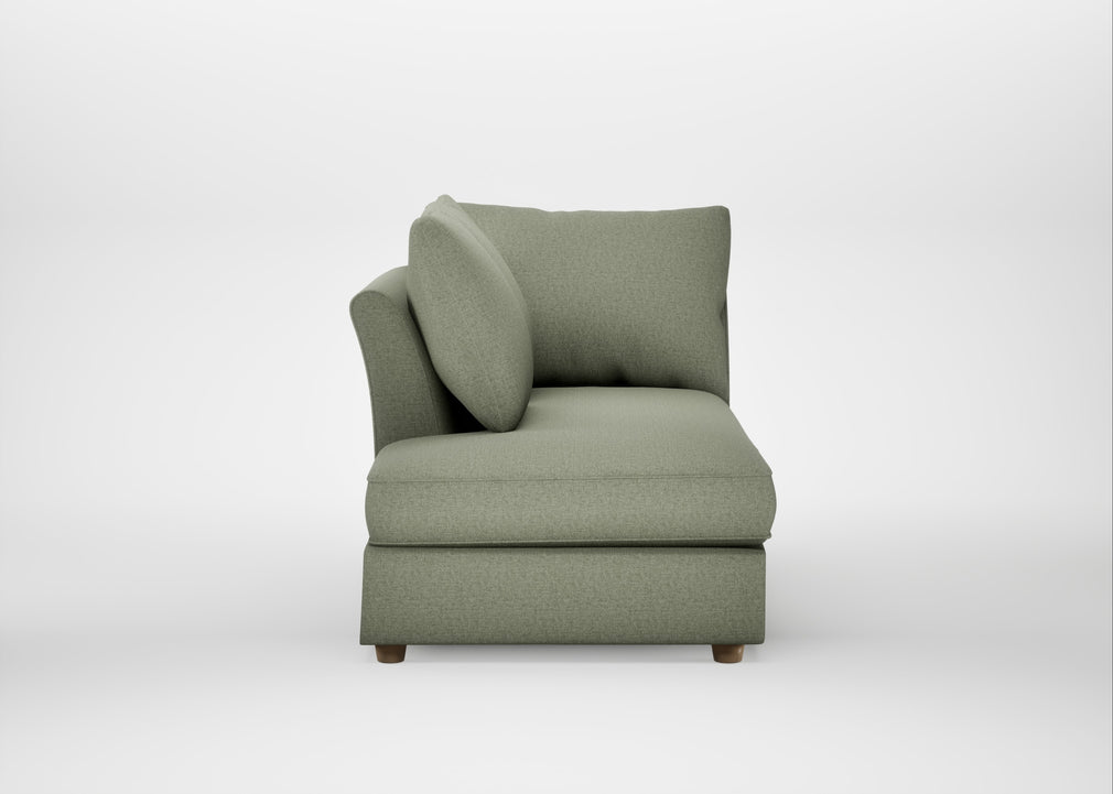 Tailor Left Hand Facing Chaise Unit Capelo Linen-Cotton Sage / Natural