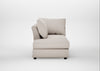 Tailor Left Hand Facing Chaise Unit Capelo Linen-Cotton Sesame / Black