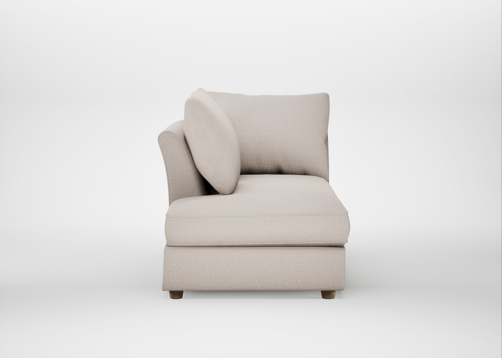 Tailor Left Hand Facing Chaise Unit Capelo Linen-Cotton Sesame / Natural