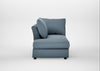 Tailor Left Hand Facing Chaise Unit Smart Cotton Linen Celestial / Black
