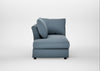 Tailor Left Hand Facing Chaise Unit Smart Cotton Linen Celestial / Walnut Stained