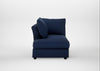 Tailor Left Hand Facing Chaise Unit Smart Cotton Linen Indigo / Black