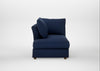 Tailor Left Hand Facing Chaise Unit Smart Cotton Linen Indigo / Natural