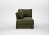Tailor Left Hand Facing Chaise Unit Smart Cotton Linen Myrtle / Natural