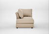 Tailor Left Hand Facing Chaise Unit Smart Cotton Linen Rice / Black