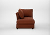 Tailor Left Hand Facing Chaise Unit Smart Cotton Linen Rust / Black