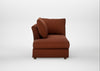 Tailor Left Hand Facing Chaise Unit Smart Cotton Linen Rust / Natural